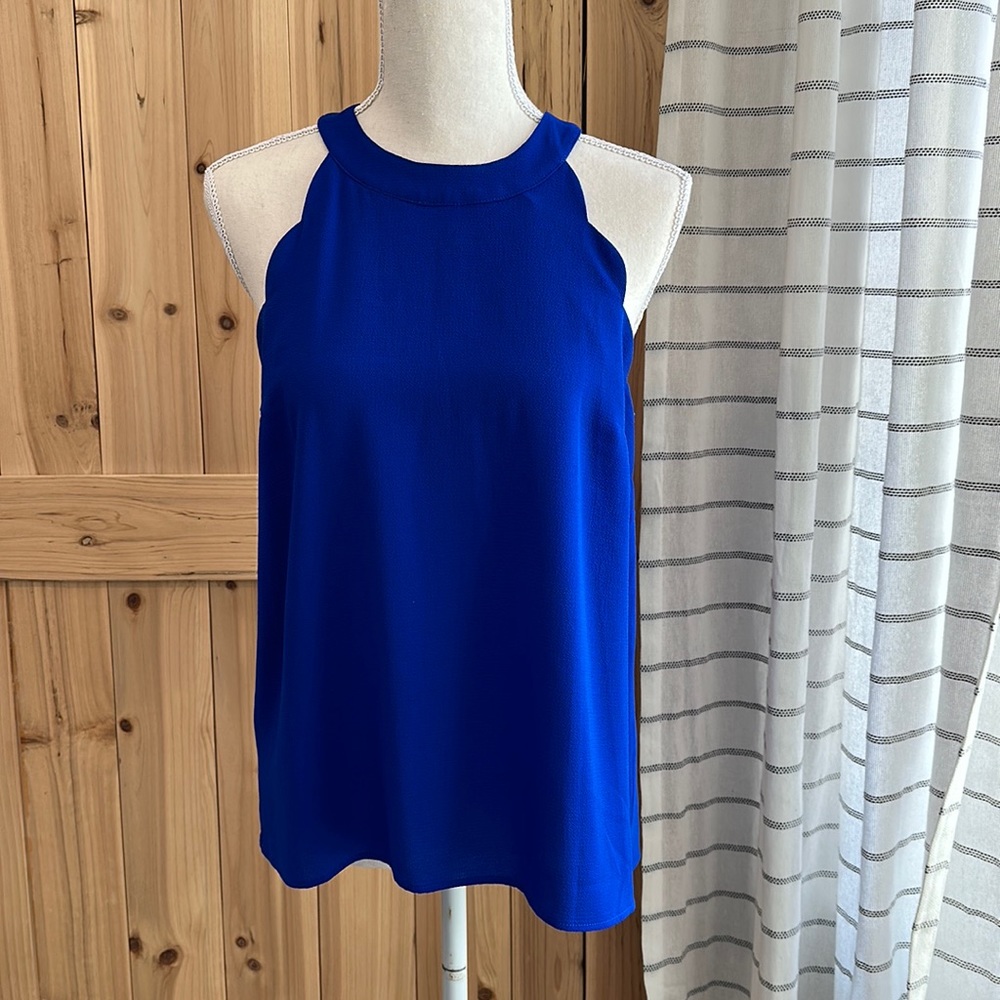 Royal blue tank blouse